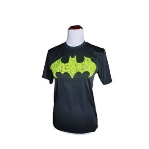 Batman Neon Graphic Logo Short Sleeve Tee Shirt Black Size 2XL (18)